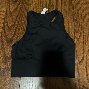 Black Lululemon Racerback Cropped Tank